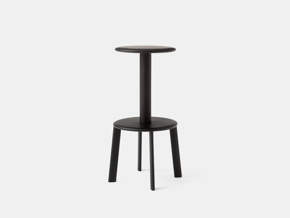 And tradition massif bar stool av40 warm black dark stained oak