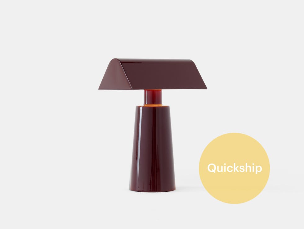 And tradition matteo fogale caret portable lamp mf1 dark burgundy quickship