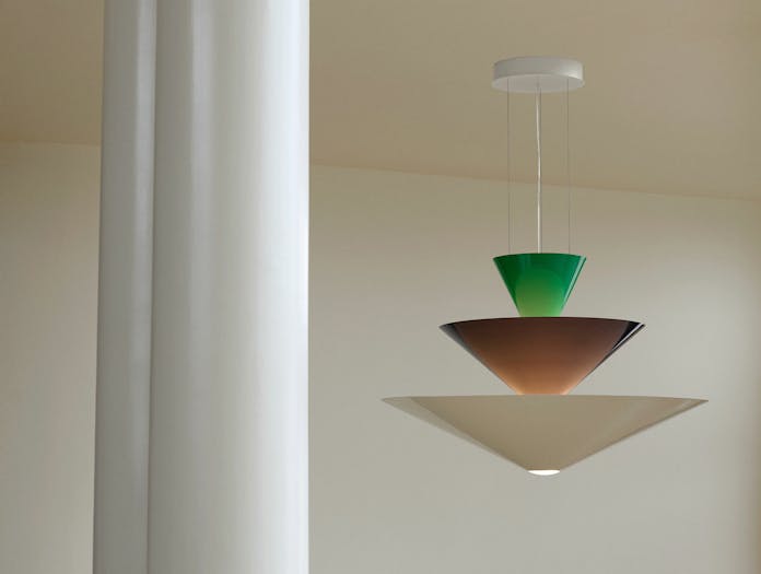 Andtradition Gio LN15 signal green deep blue ecru white story 2