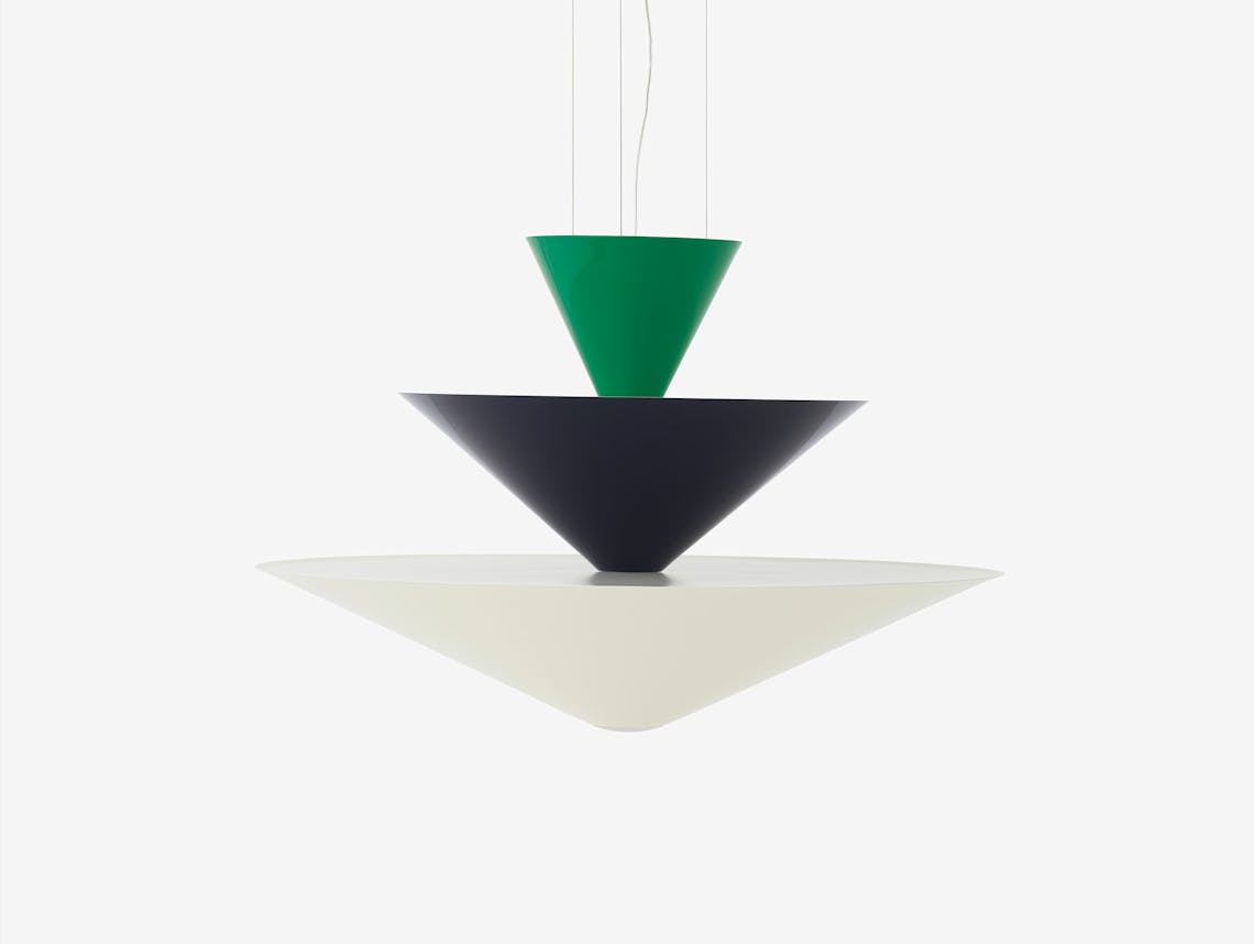 Andtradition Gio LN15 signal green deep blue ecru white