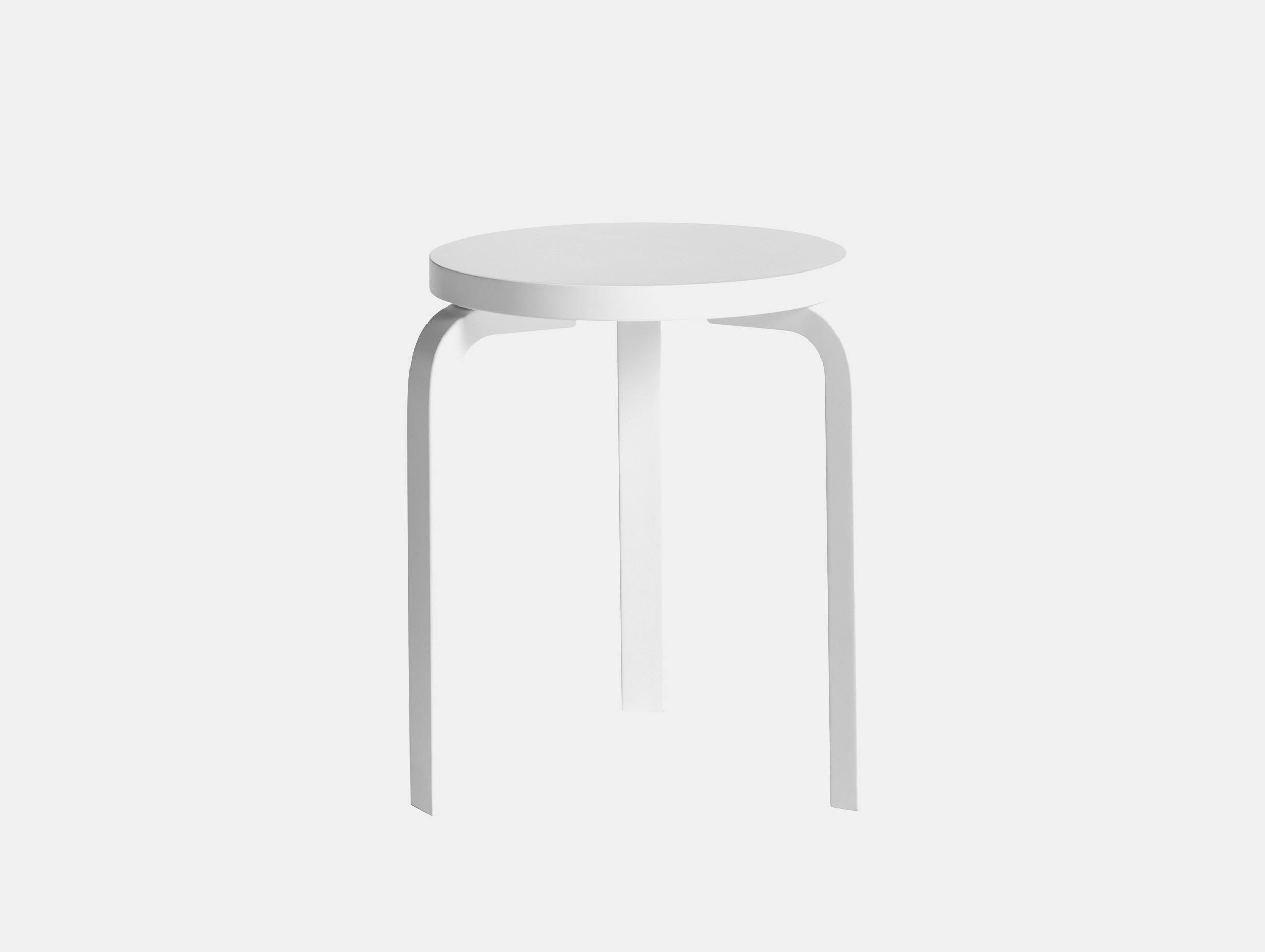 Artek alvar aalto stool 60 white lacquered birch