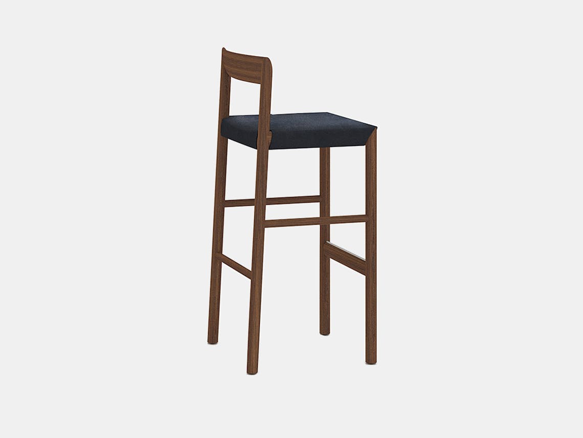 Bensen stax stool walnut stained toscano black