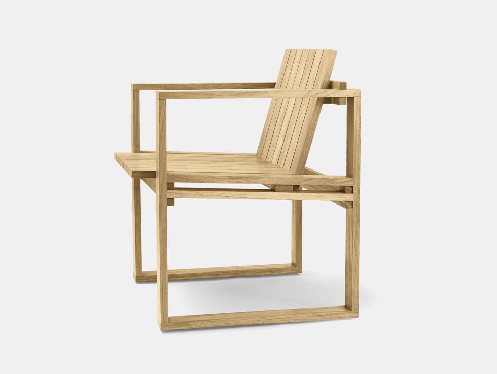 Carl hansen bodil kjaer bk10 untreated teak outdoor seat