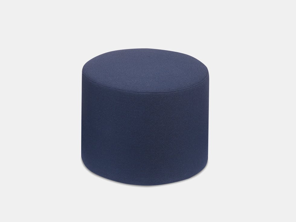 E15 Kerman Pouf Blue Fabric
