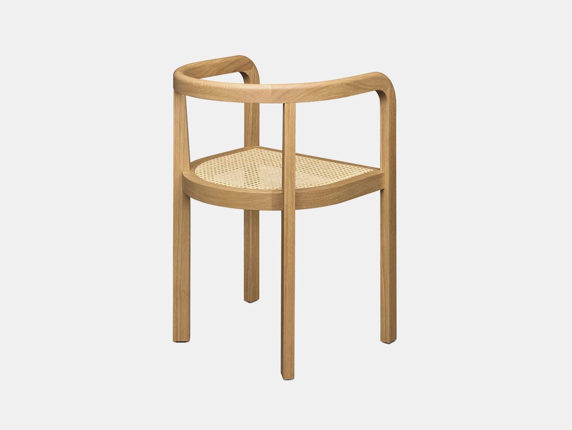 E15 Stuttgart Chair Oak Cane Vienna Weave Richard Herre back
