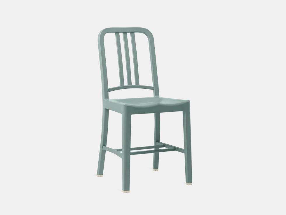 Emeco 111 navy chair light blue