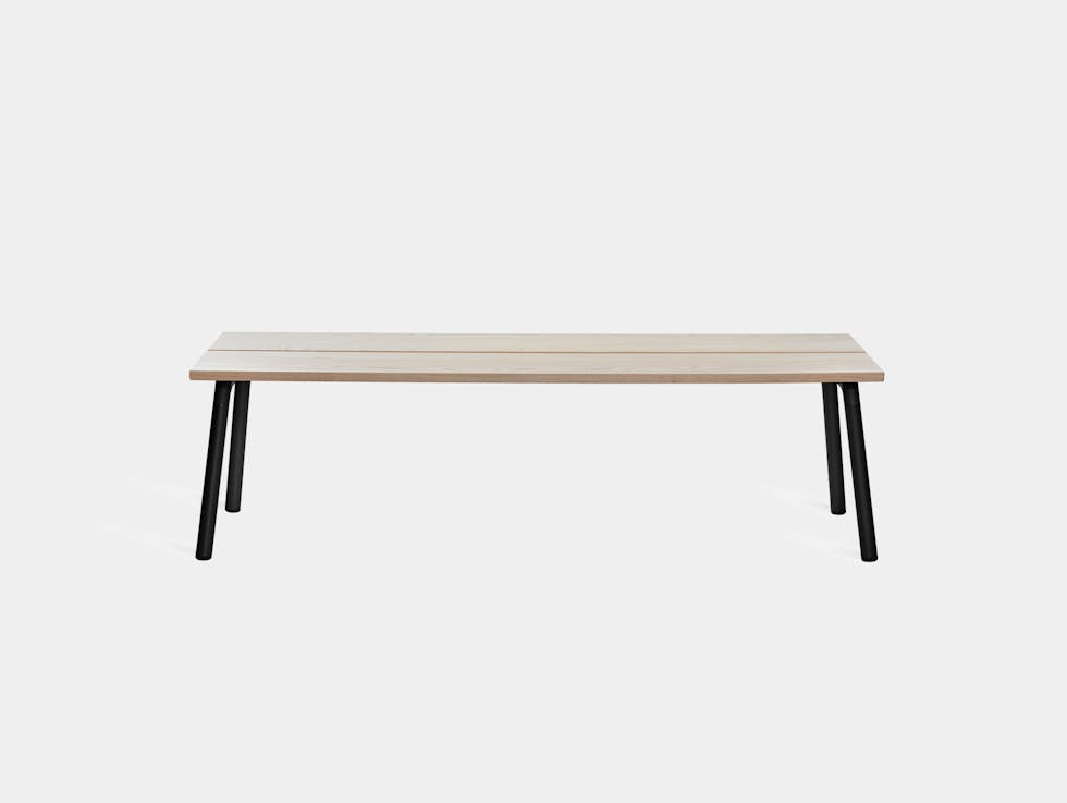 Emeco run 3 seat bench black ash