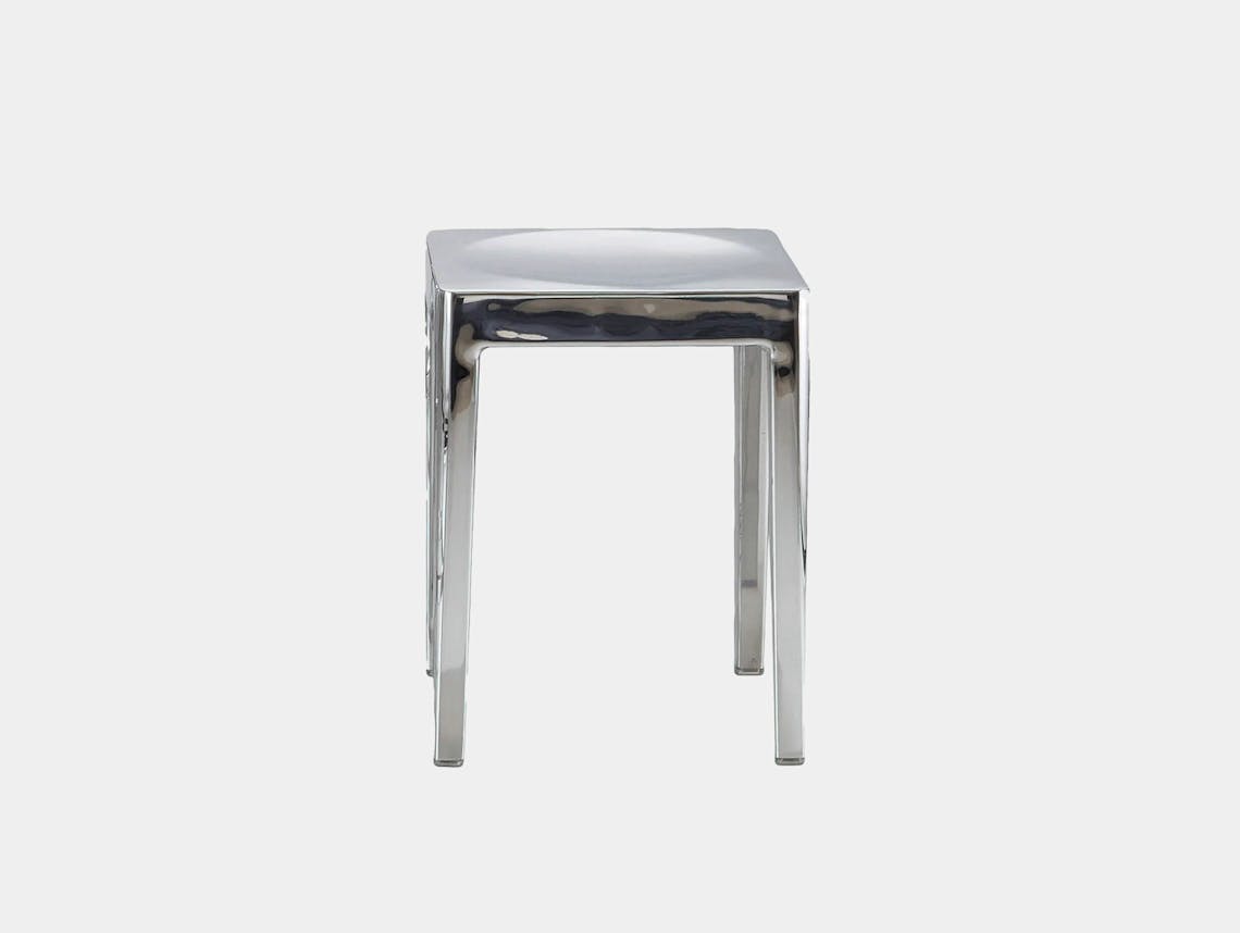Emeco stool small philippe starck polished