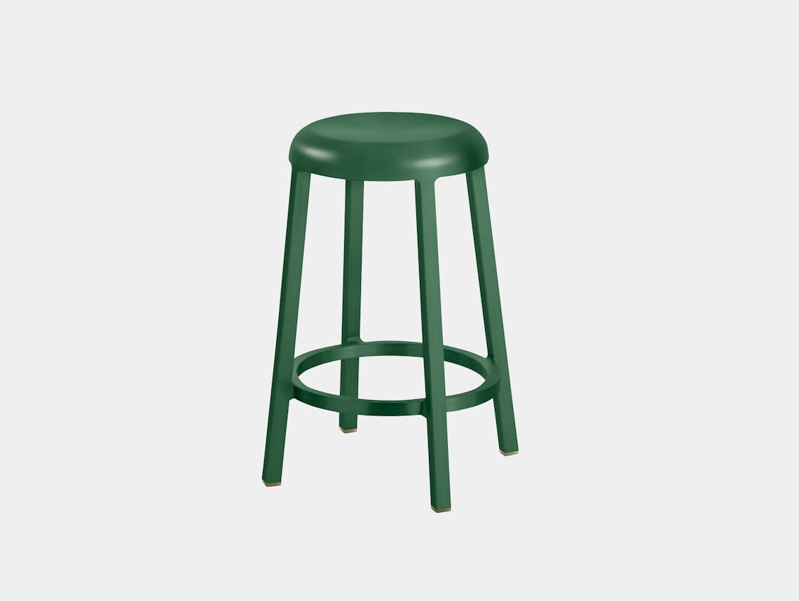 Emeco za counter stool green