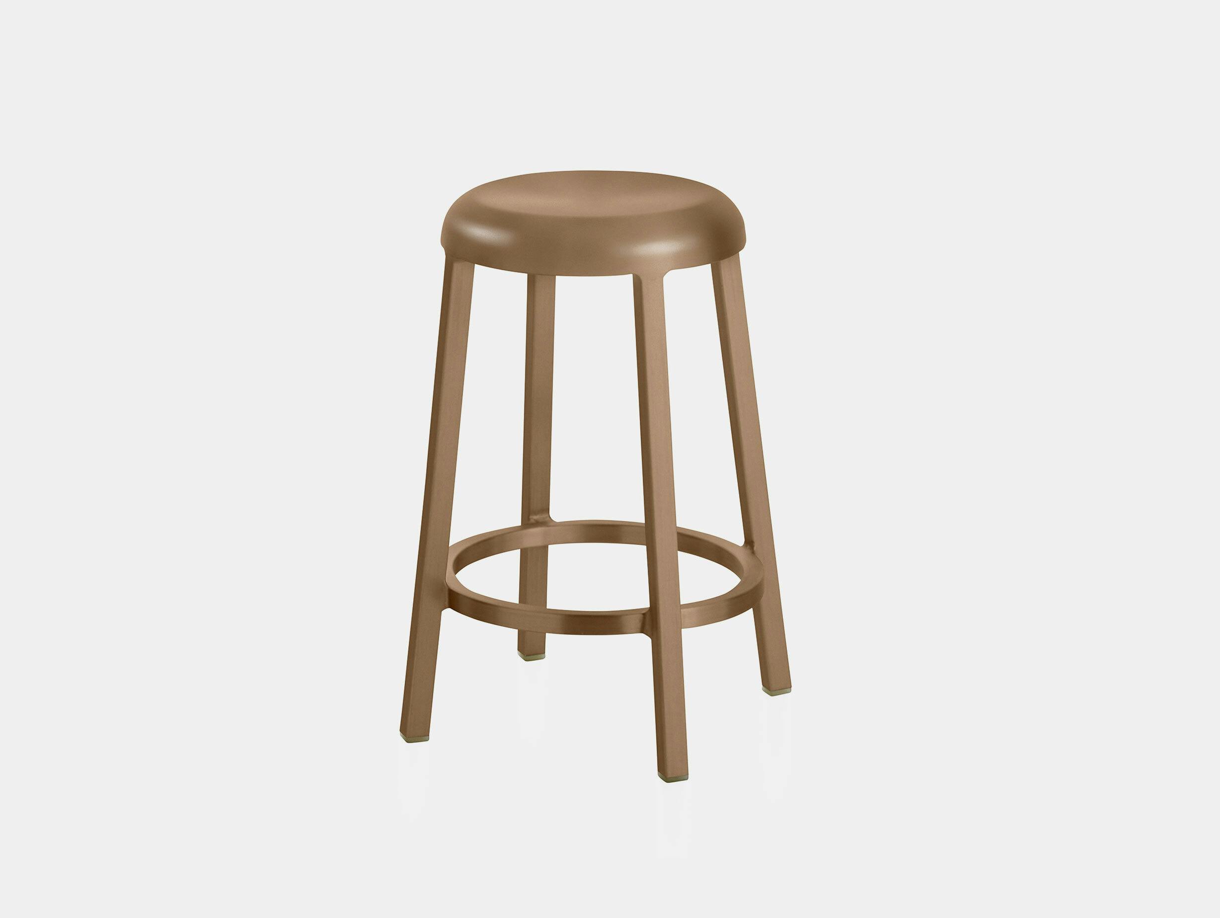 Emeco za counter stool sweater brown