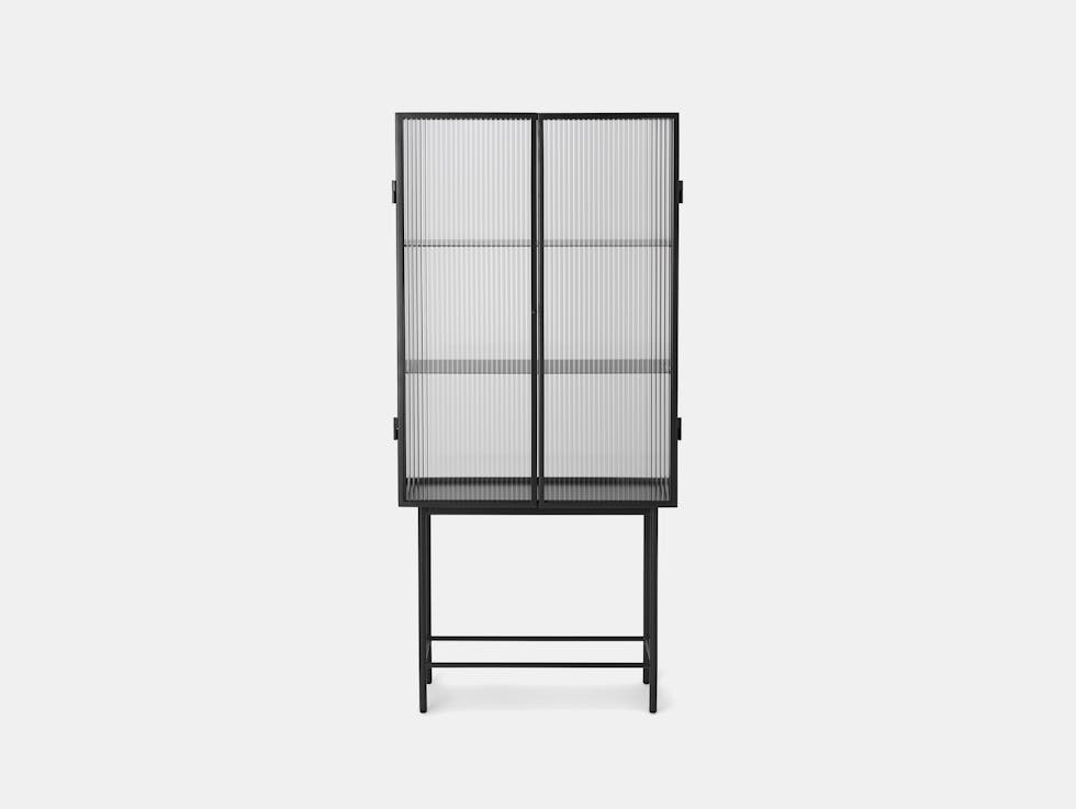 Ferm living says who haze vitrine reeded cabinet black
