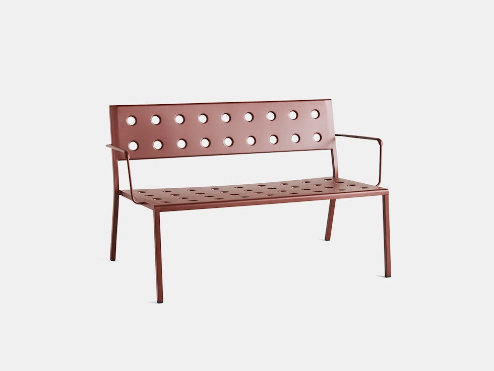 Balcony Lounge Bench with Back, Armrests image