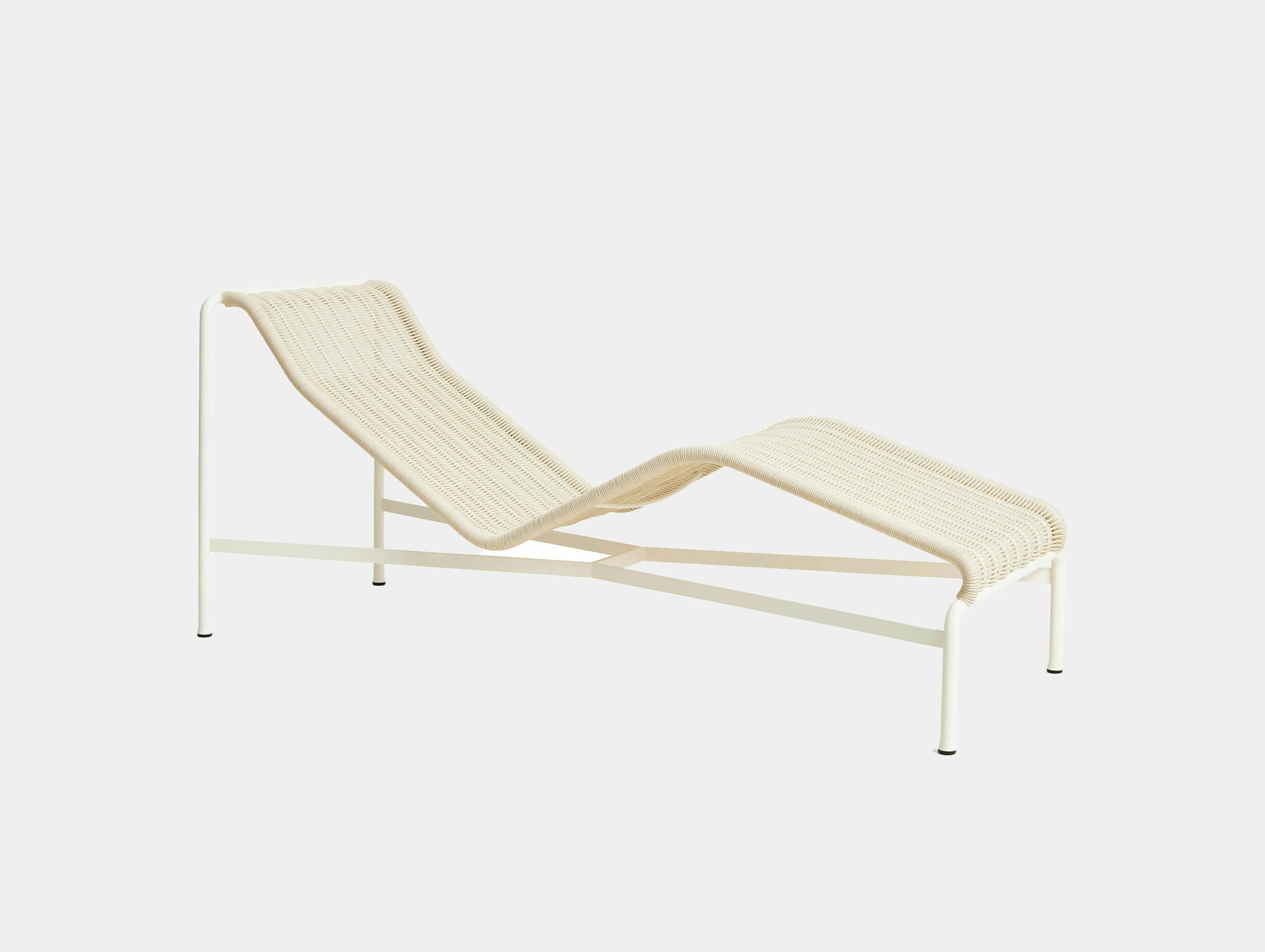 Hay palissade cord chaise longue cream white
