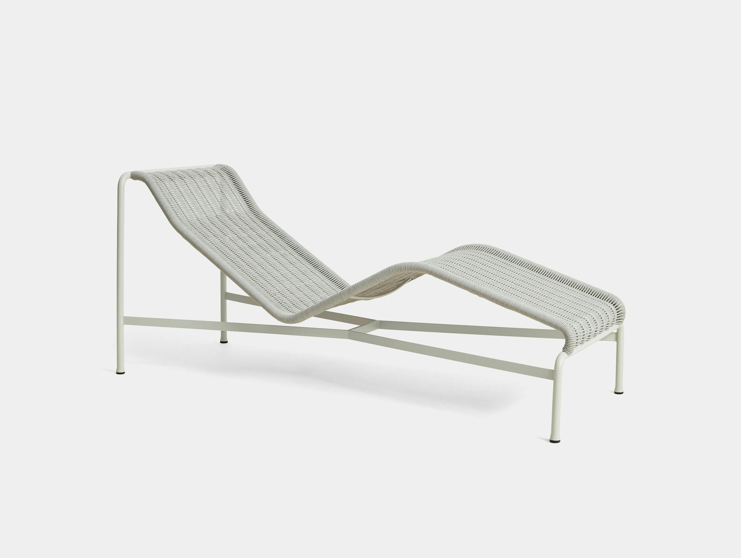 Hay palissade cord chaise longue sky grey
