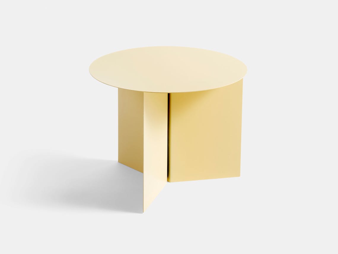Hay Slit Table Round Light Yellow