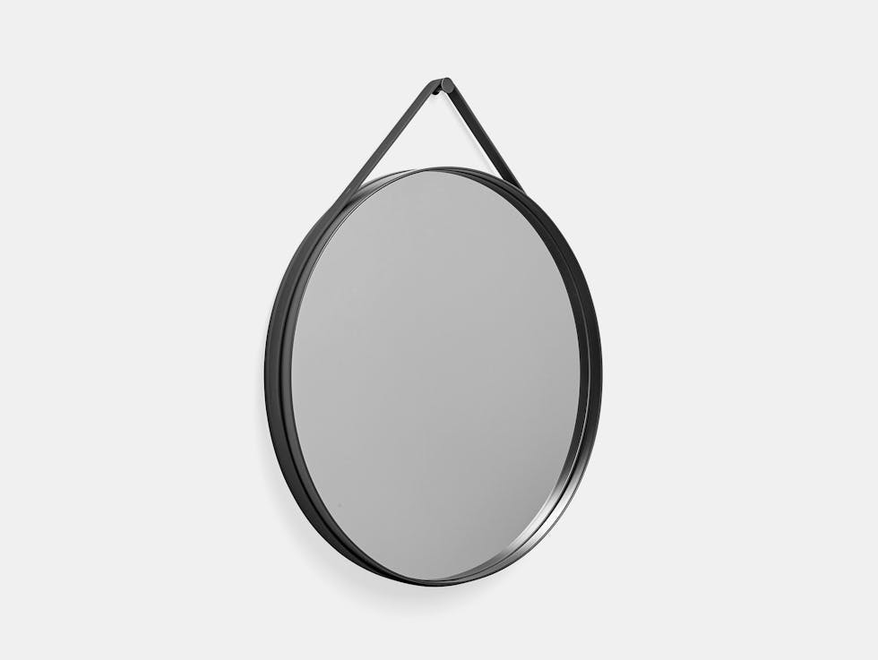 Hay strap mirror large 70 anthracite