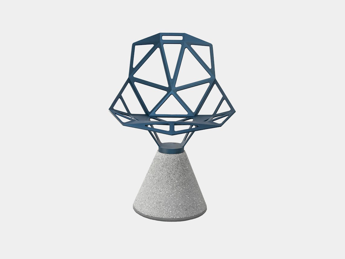 Magis Konstantin Grcic Chair One Concrete Base Blue