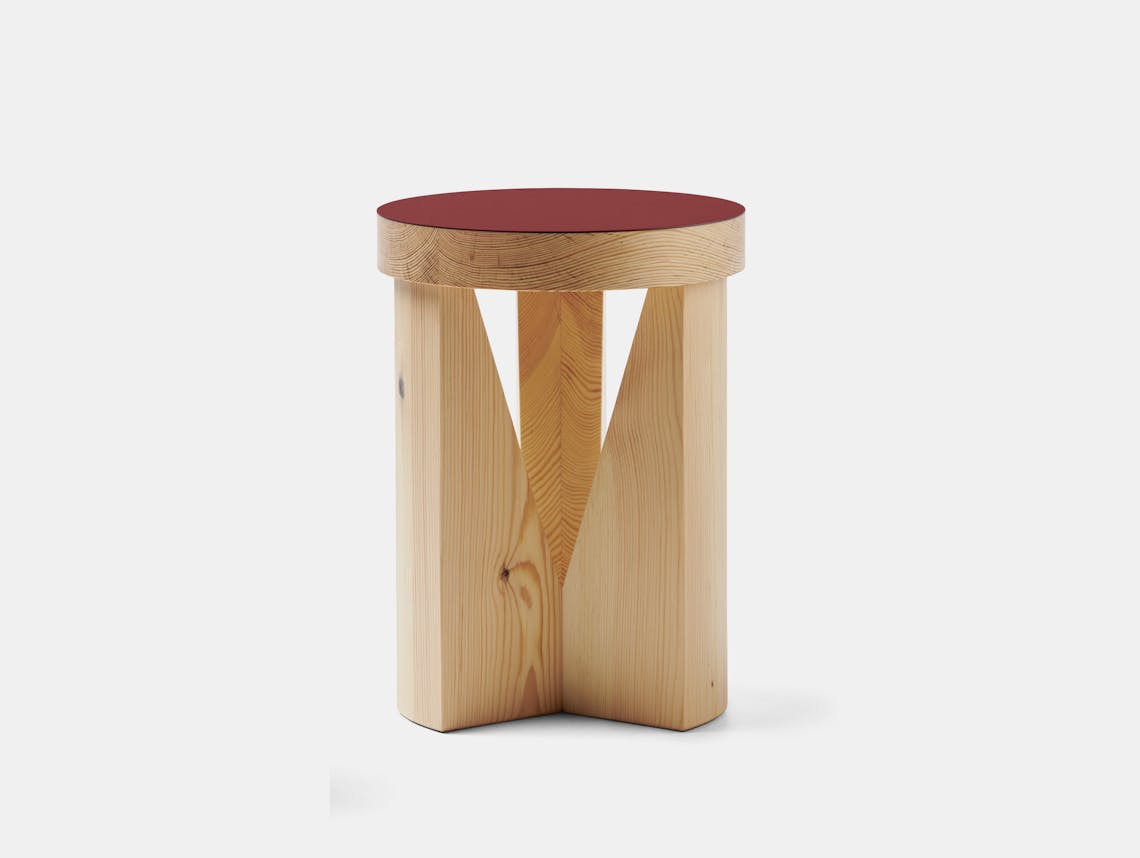 Mattiazzi konstantin grcic cugino stool soft burgundy