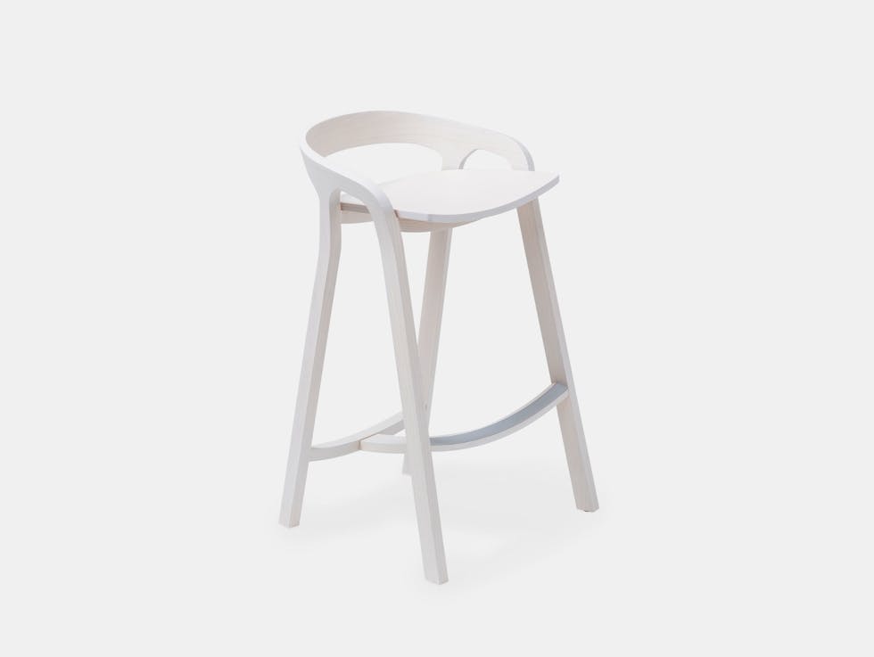 Mattiazzi She Said Counter Stool White Ash Studio Nitzan Cohen