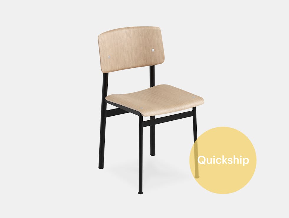 Muuto loft chair black oak qs