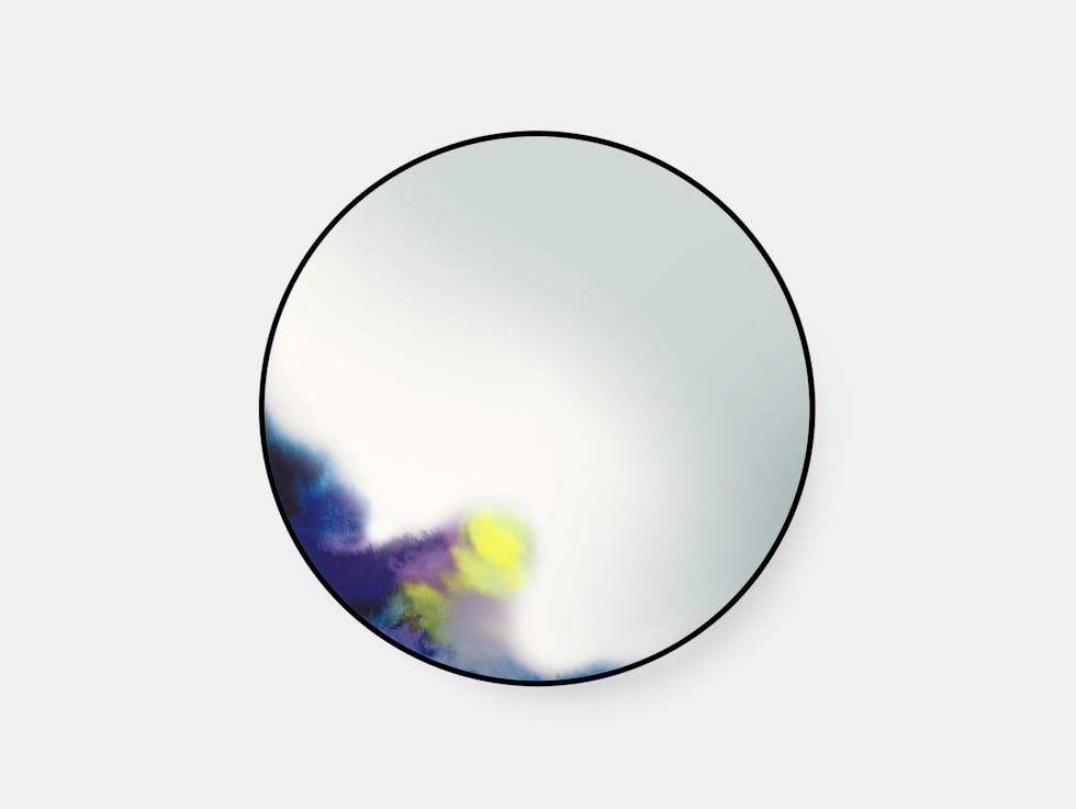 Petite Friture Francis Wall Mirror L Blue Constance Guisset