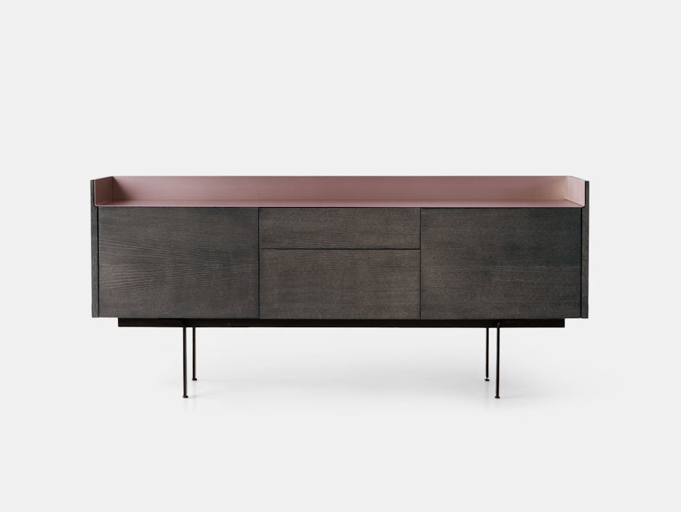 Punt Stockholm Sideboard STH312 grey oak pink top Mario Ruiz