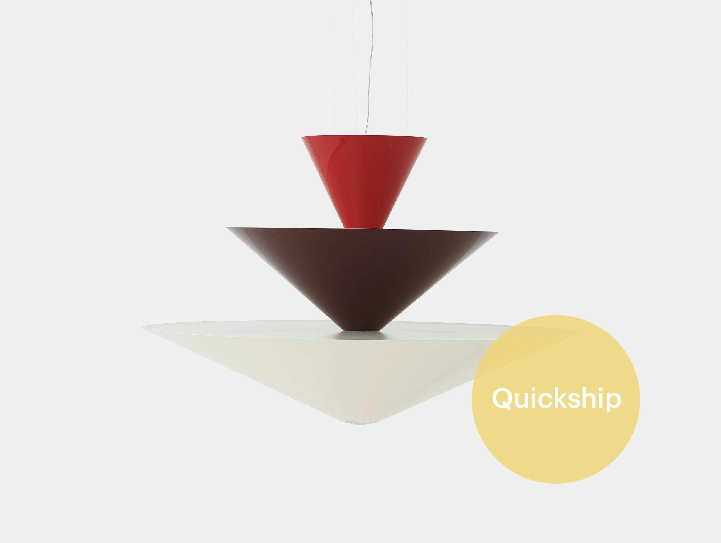 Qs andtradition Gio LN15 vermilion red dark burgundy ecru white