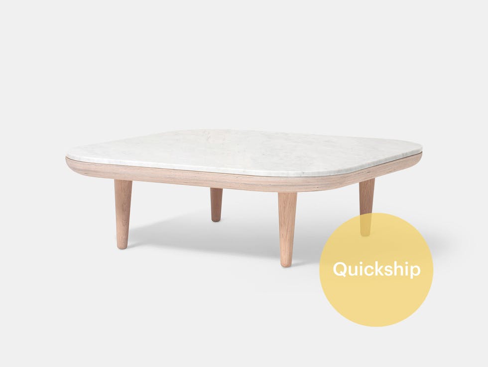 Quickship And Tradition Fly table oak white marble Space Copenhagen
