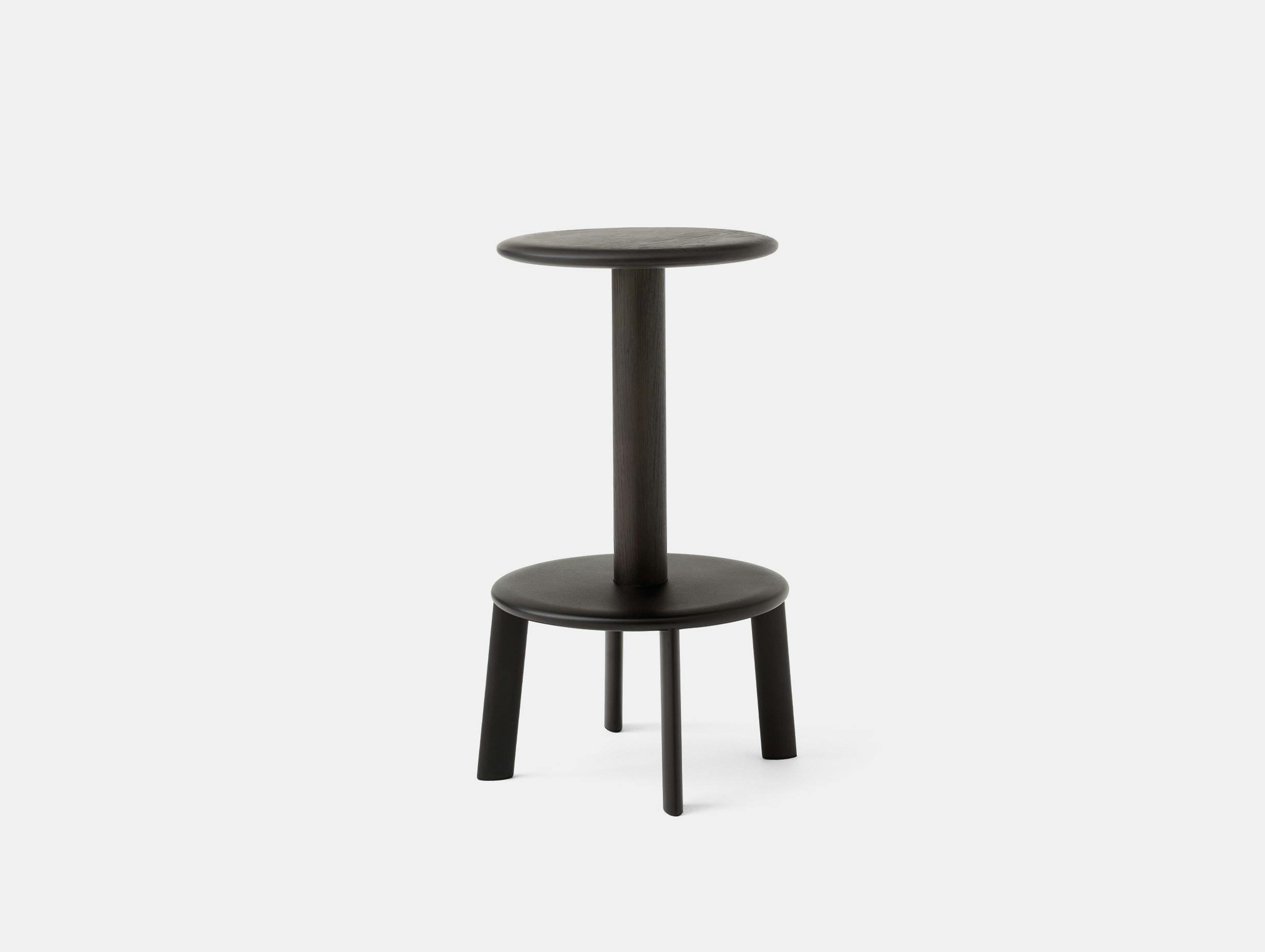 Quickship and tradition massif counter stool av39 dark stained oak warm black
