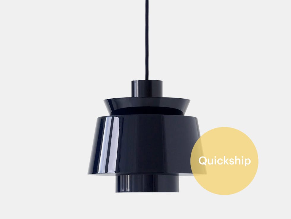 Quickship And Tradition Utzon pendant lamp steel blue Jorn Utzon