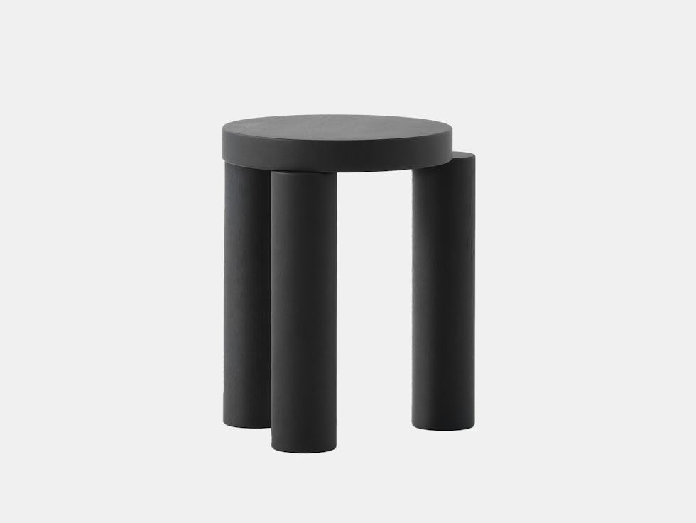 Resident offset stool black oak