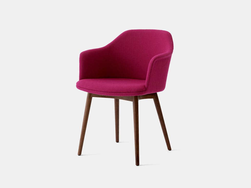 Tradition hee welling rely armchair hw79 wood base walnut hallingdal 563