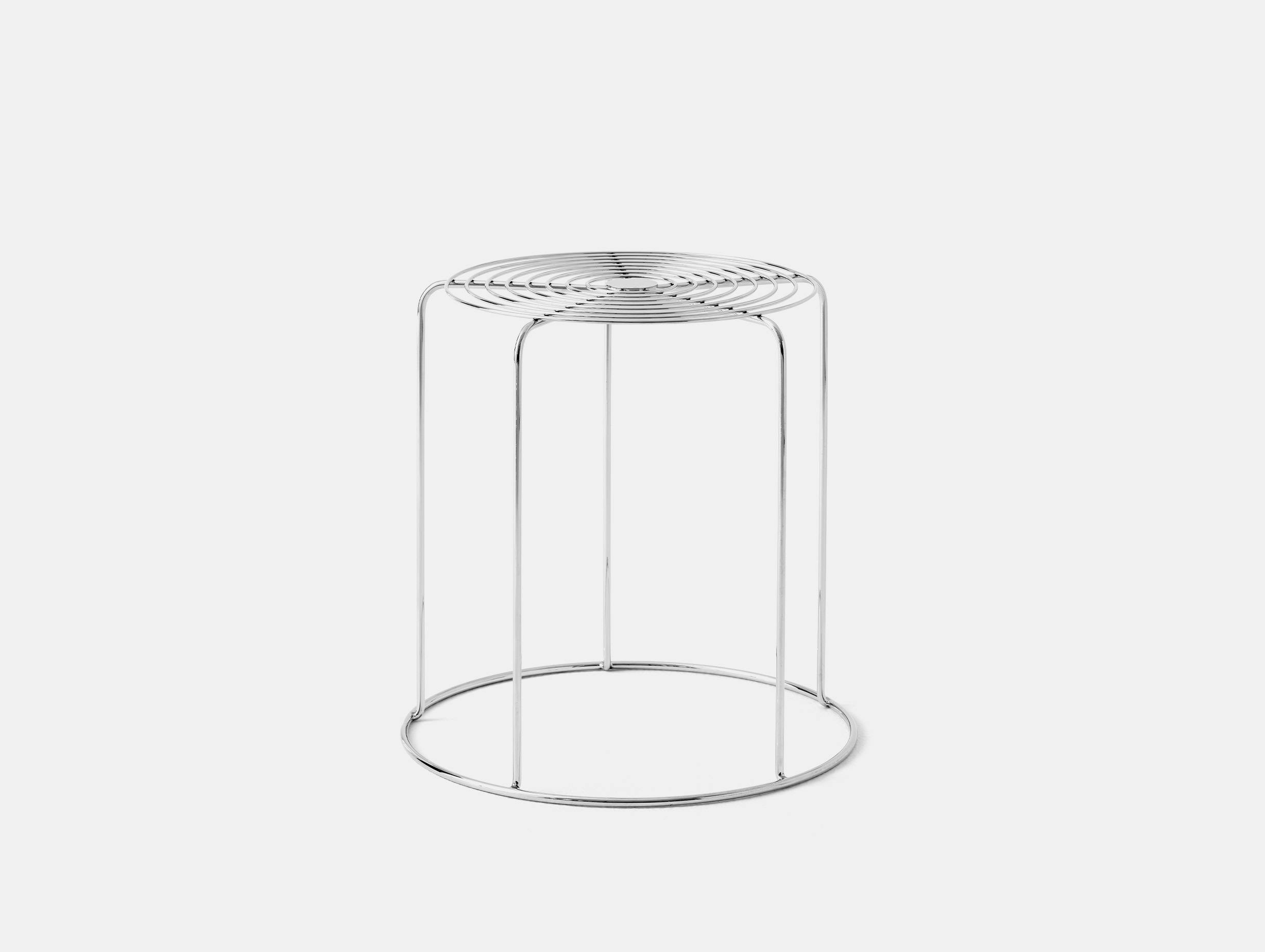 Tradition verner panton wire stool vp11 mirror polished steel