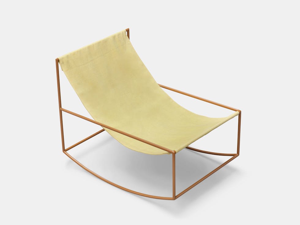 Valerie Objects Rocking Chair Yellow Muller Van Severen