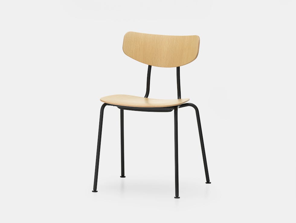 Vitra moca chair oak basic dark front