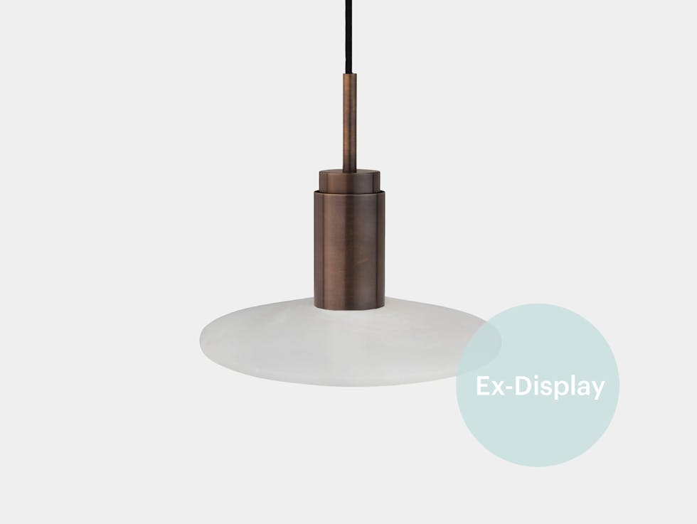 Donya Onyx Solar Pendant Light, White & Browned Brass / 35% off at £435 image